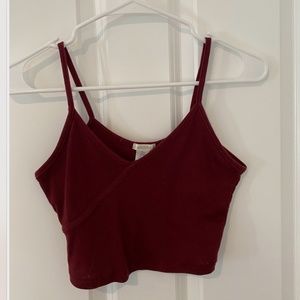 Bozzolo crop tank small red maroon